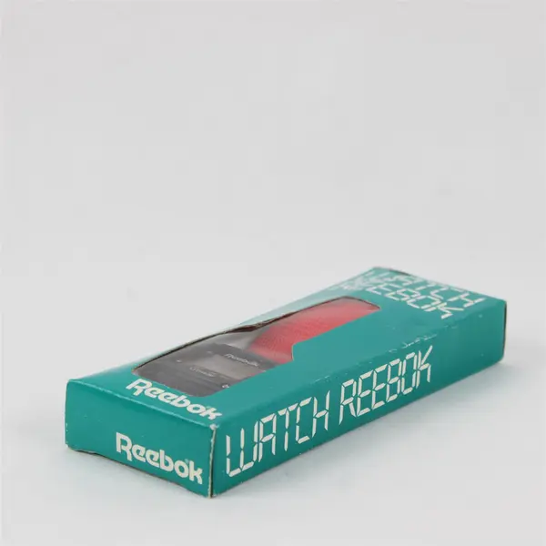 Vintage Reebok Digital Wristwatch Red Canvas Band Original Box For Parts