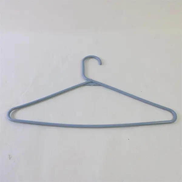 Lot of 10 Light Blue Plastic Clothes Hangers Shirts & Pants Closet Organization