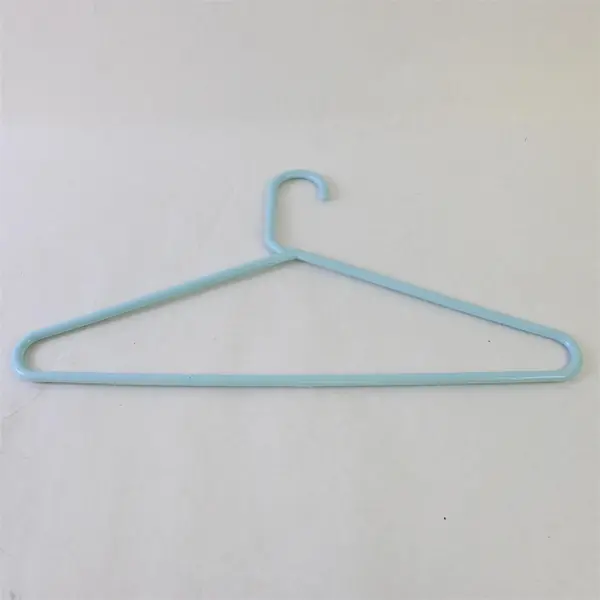 Lot of 10 Light Blue Plastic Clothes Hangers Shirts & Pants Closet Organization