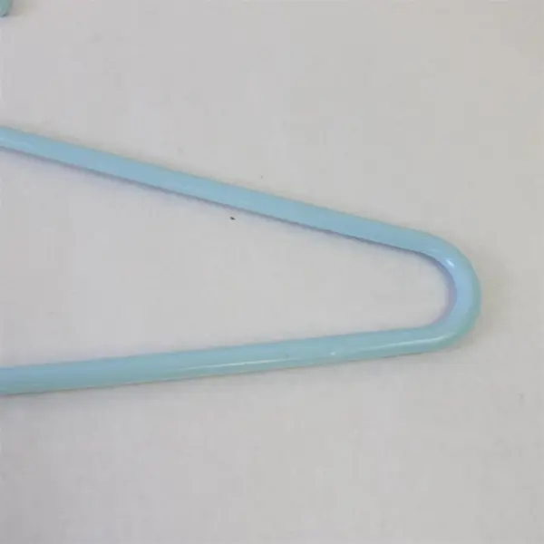 Lot of 10 Light Blue Plastic Clothes Hangers Shirts & Pants Closet Organization