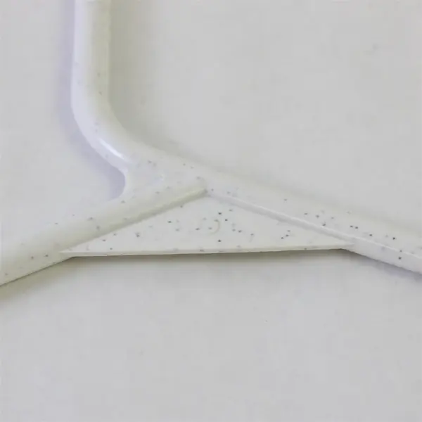 Mixed Lot of 10 White Clothes Hangers with Strap Hooks Plastic