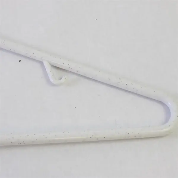 Mixed Lot of 10 White Clothes Hangers with Strap Hooks Plastic