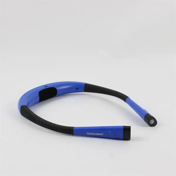 GLOCUSENT Rechargeable LED Neck Book Light Flexible Silicone Arms 3 Brightness