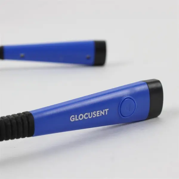 GLOCUSENT Rechargeable LED Neck Book Light Flexible Silicone Arms 3 Brightness