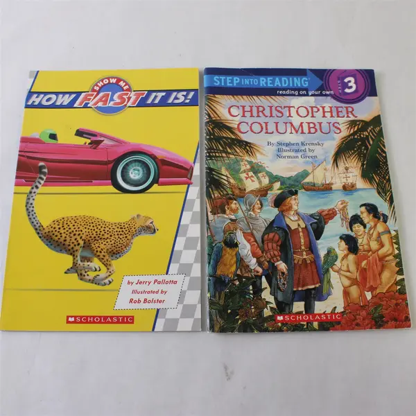 2-Book Lot Christopher Columbus Show Me How Fast It Is Scholastic PB