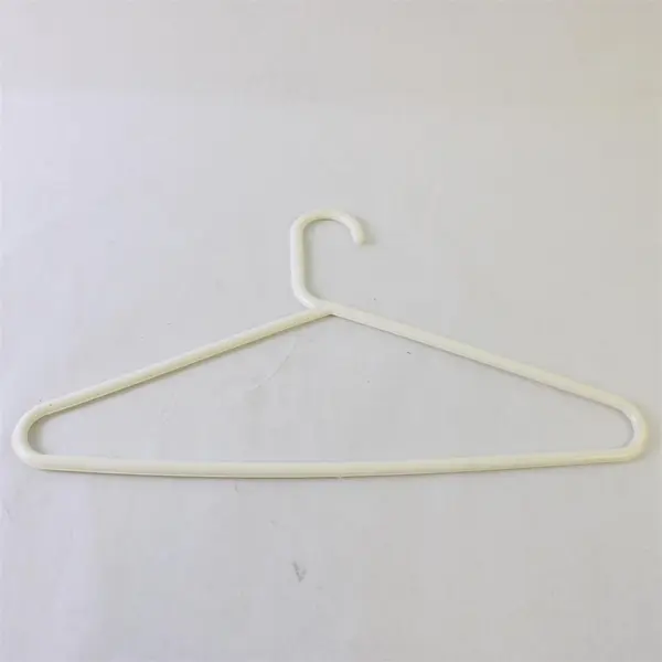 Lot of 10 White Plastic Clothes Hangers Closet Organization