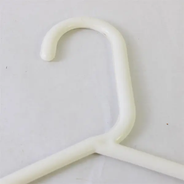 Lot of 10 White Plastic Clothes Hangers Closet Organization