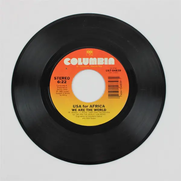 Quincy Jones Grace / USA For Africa We Are The World Record 7" Vinyl Record