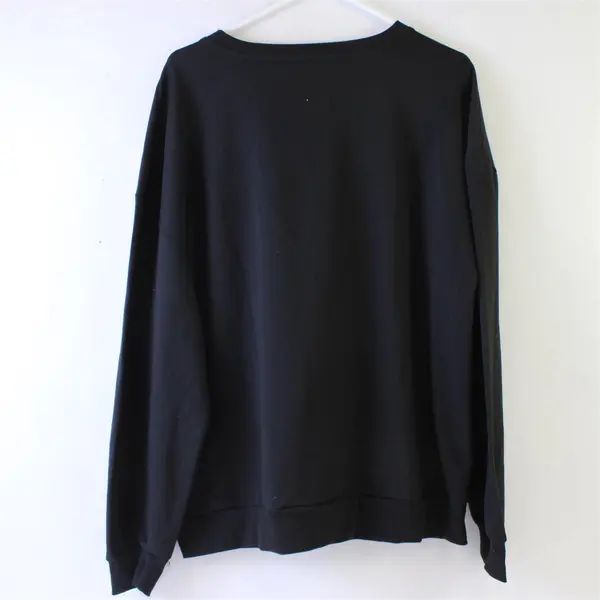 Old Lady Funny Black Crew-Neck Sweatshirt Women's XXXL