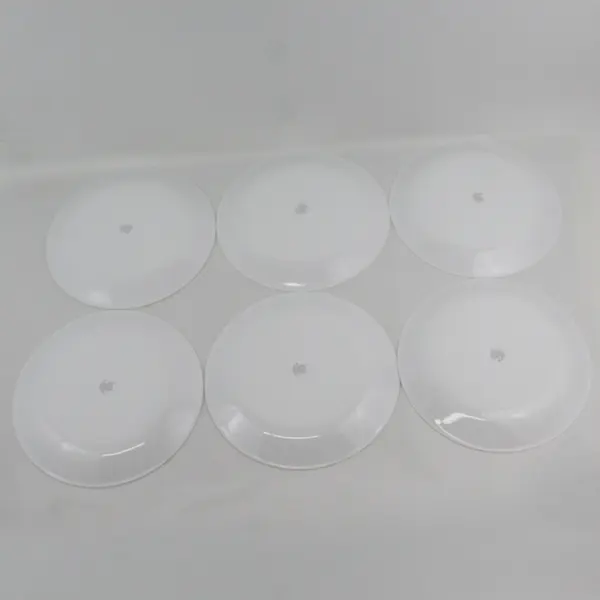 Set Of 6 Corelle Bandhani 10.25" Dinner Plates Red & White Floral Band On White 