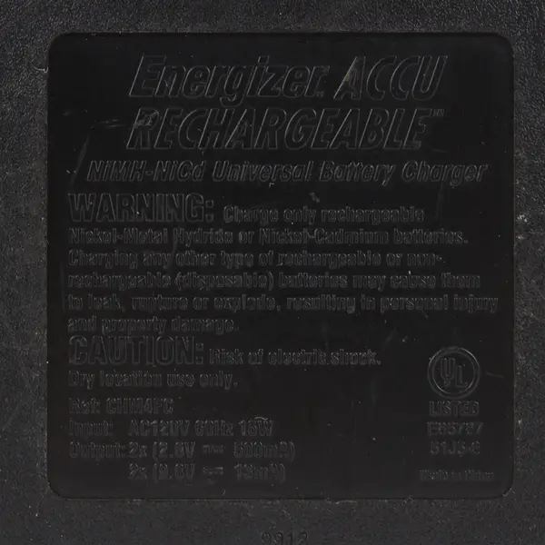 Energizer ACCU Universal Battery Charger AA AAA C D 9V CHM4FC