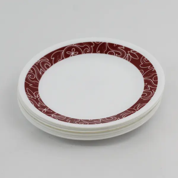 Set Of 6 Corelle Vitrelle BANDHANI Bread Dessert Plates 6 3/4"