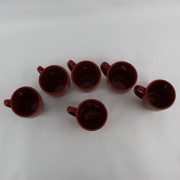 Corelle Coordinates Red Stoneware Coffee Mugs Set of 6 Bandhani