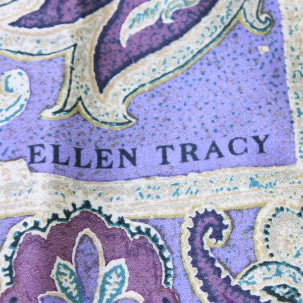 Ellen Tracy Purple Paisley Scarf 33" x 36"