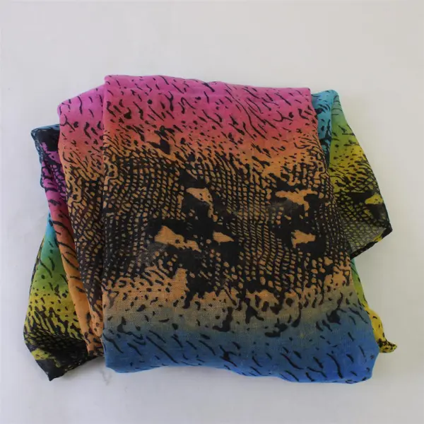 Lot of 3 Vibrant Colorful Lightweight Scarves