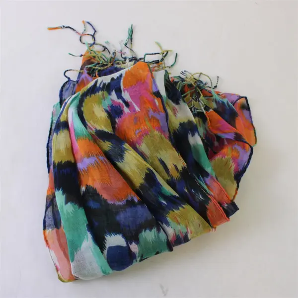 Lot of 3 Vibrant Colorful Lightweight Scarves