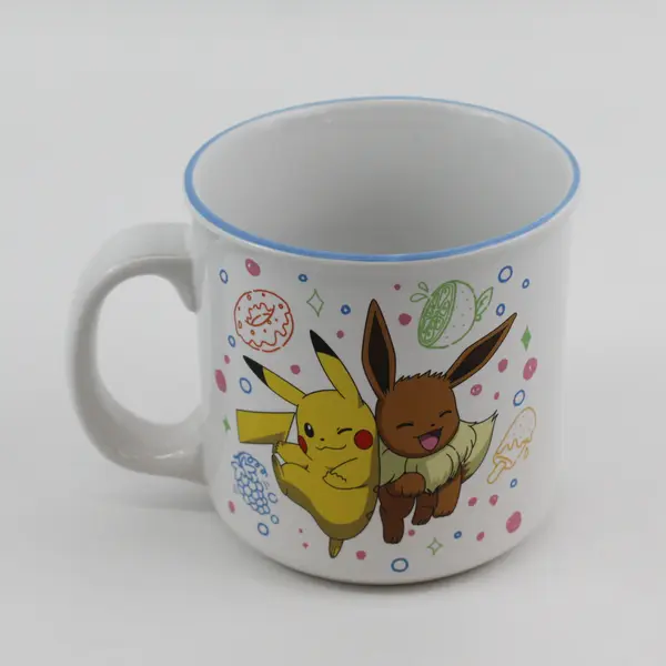 Silver Buffalo  Pokemon Pikachu And Eevee  20oz Ceramic Mug