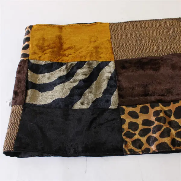 Patchwork Animal Print Scarf 10" x 60" Women's Accessory