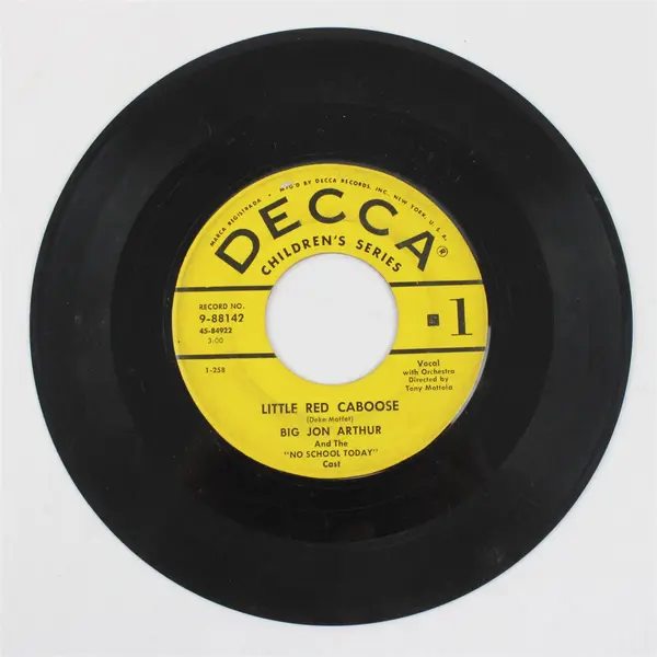 Big Jon Arthur Little Red Caboose Cincinnati Dancing Pig DECCA 7" Vinyl Record