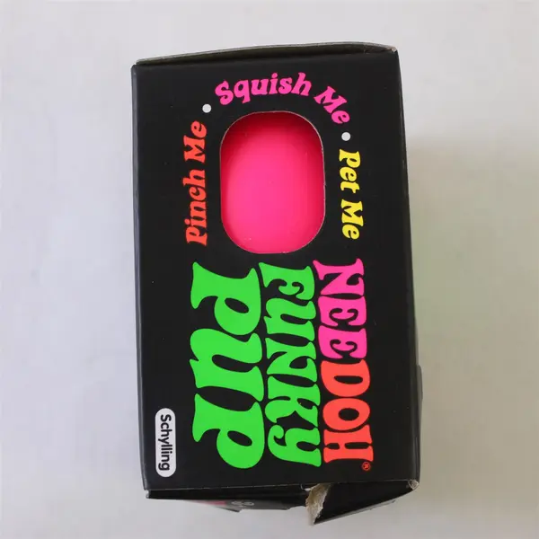 Schylling Needoh Funky Pup Pink -  Squishy Stress Relief Toy