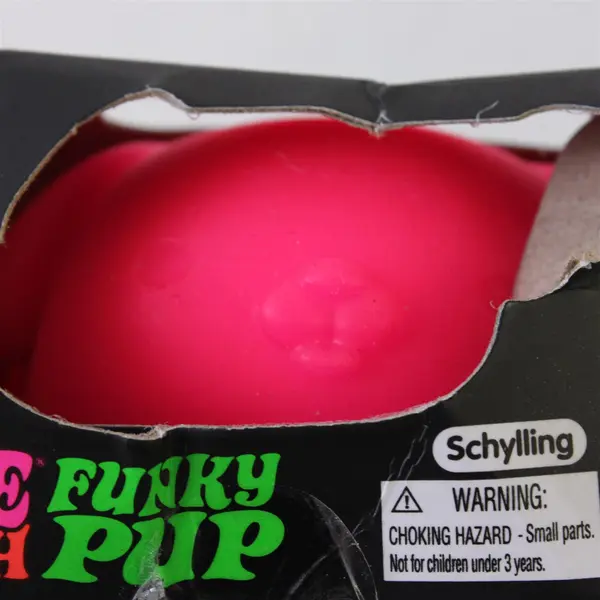 Schylling Needoh Funky Pup Pink -  Squishy Stress Relief Toy