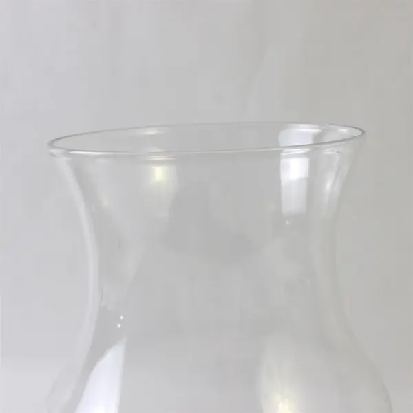 Lot of 2 Urn-Shaped Clear Glass Flower Vases 8" and 9"