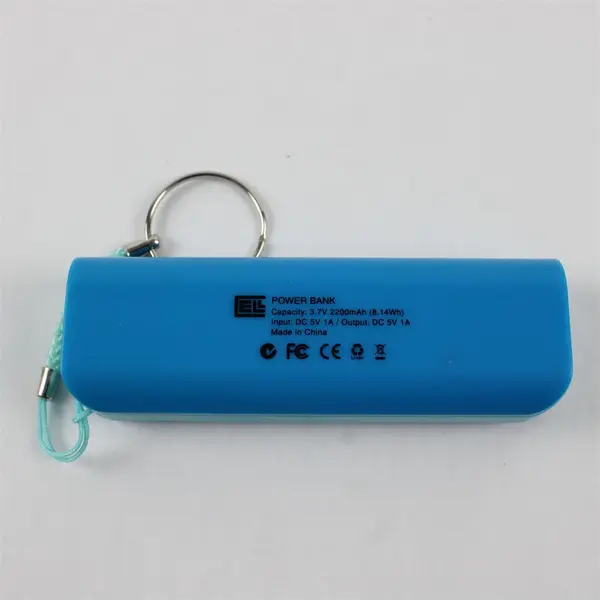 Blue El 2200mAh Power Bank Portable Charger Used Untested