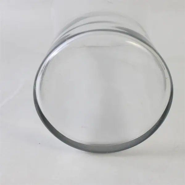 Lot of 2 Curved Clear Glass Flower Vases 6-1/2" and 7-3/4"
