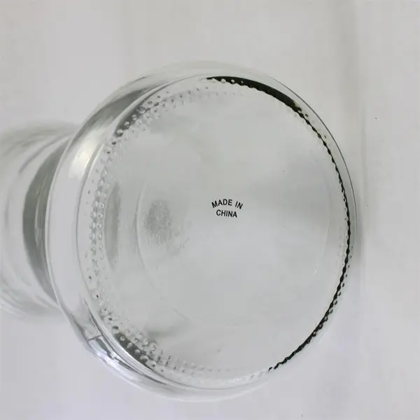 Lot of 2 Curved Clear Glass Flower Vases 6-1/2" and 7-3/4"