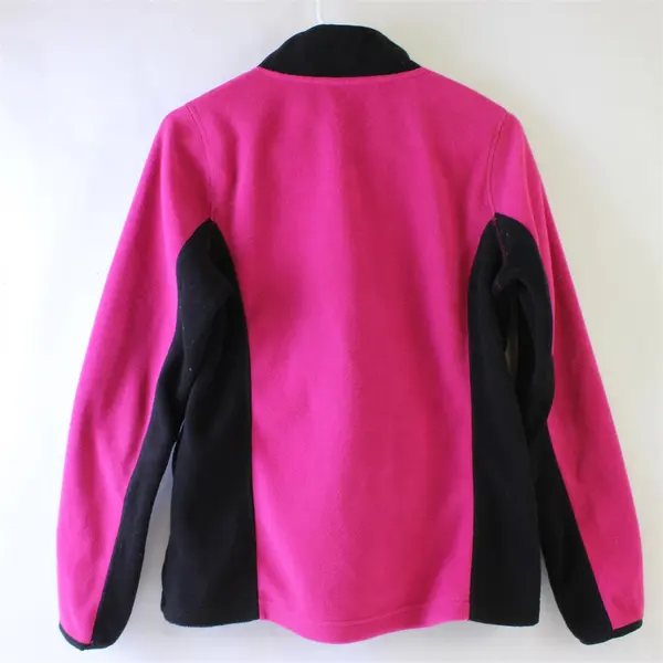 Made for Life Womens S Full Zip Fleece Sweatshirt Pink Black