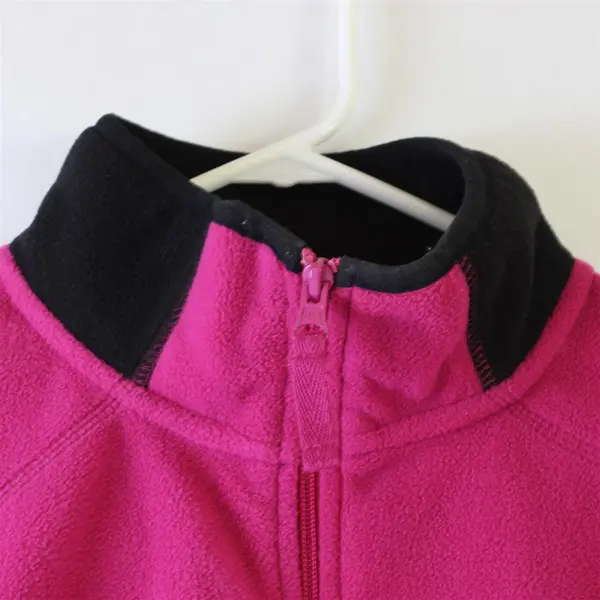 Made for Life Womens S Full Zip Fleece Sweatshirt Pink Black