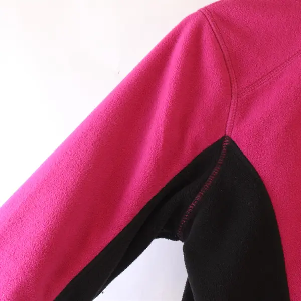 Made for Life Womens S Full Zip Fleece Sweatshirt Pink Black