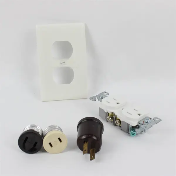 Lot of 5 Electrical Outlet Receptacle BR20W-SP-LW Wall Plate Adapters
