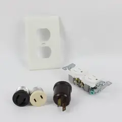 Lot of 5 Electrical Outlet Receptacle BR20W-SP-LW Wall Plate Adapters