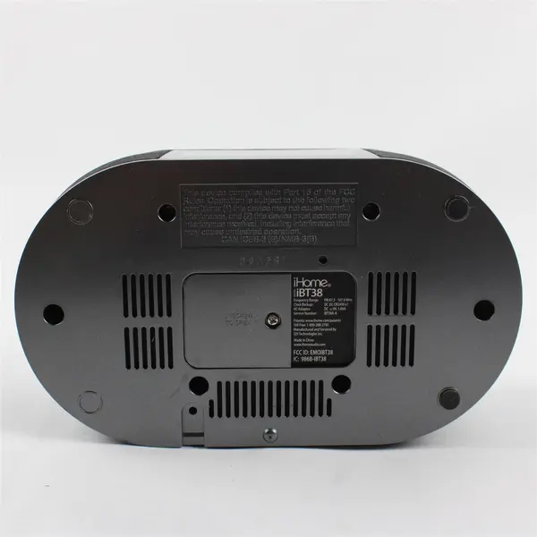iHome iBT38 Dual Alarm Clock Bluetooth Speaker Radio Untested