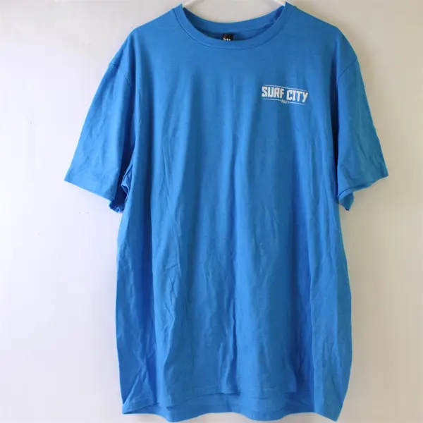 District Les Schwab Tires Surf City Classic Blue T-Shirt 2XL