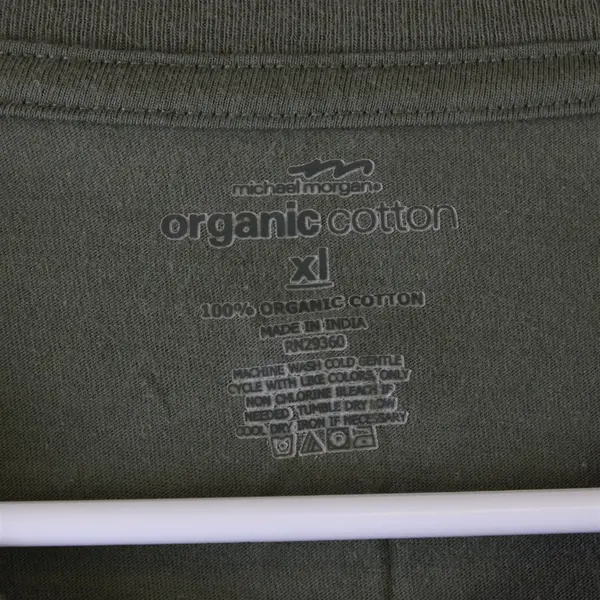 Michael Morgano Men's XL Green Cotton T-Shirt