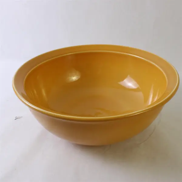 Tabletops Unlimited Over and Over Yellow Ceramic Serving Bowl 11.5 in