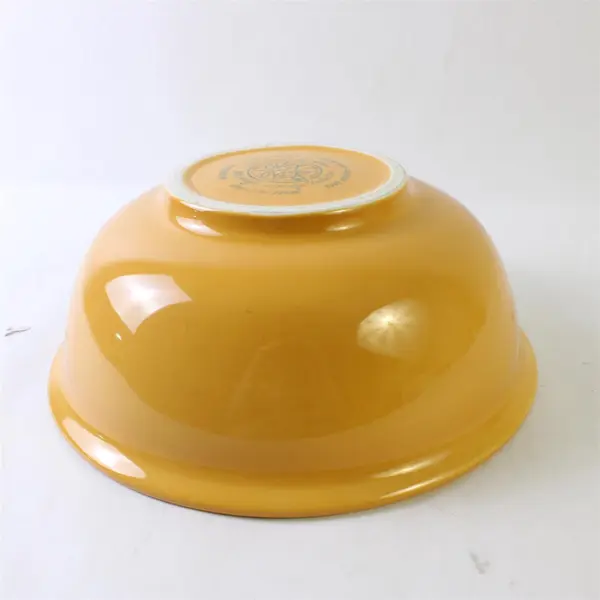Tabletops Unlimited Over and Over Yellow Ceramic Serving Bowl 11.5 in