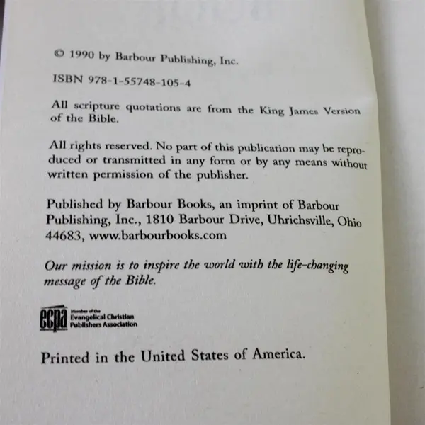 Vintage 1990 The Bible Promise Book King James Version Paperback 