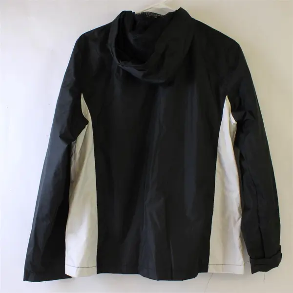 iFive Premium Apparel Black and White Full-Zip Windbreaker - Women's Large