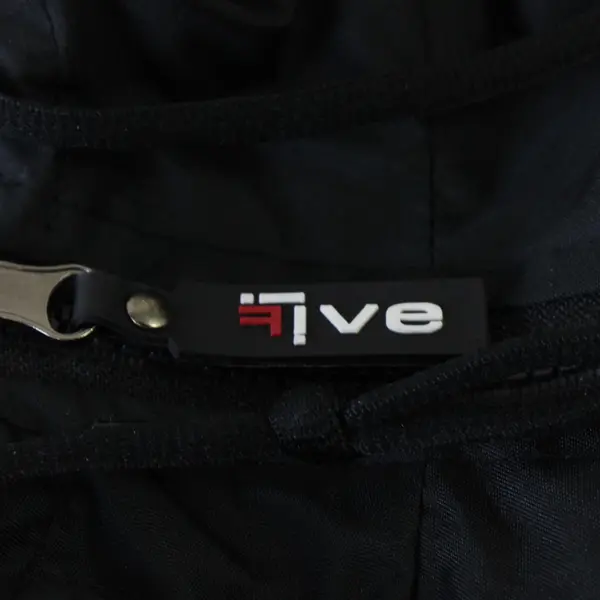 iFive Premium Apparel Black and White Full-Zip Windbreaker - Women's Large