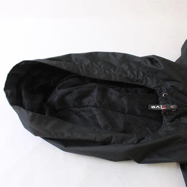 iFive Premium Apparel Black and White Full-Zip Windbreaker - Women's Large