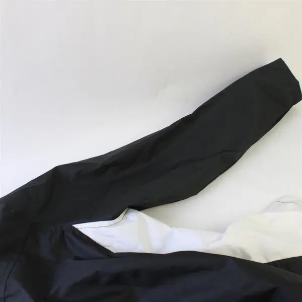 iFive Premium Apparel Black and White Full-Zip Windbreaker - Women's Large