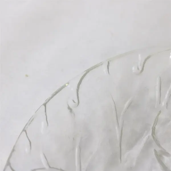 KIG Clear Glass Embossed Fruit Plate 7 in