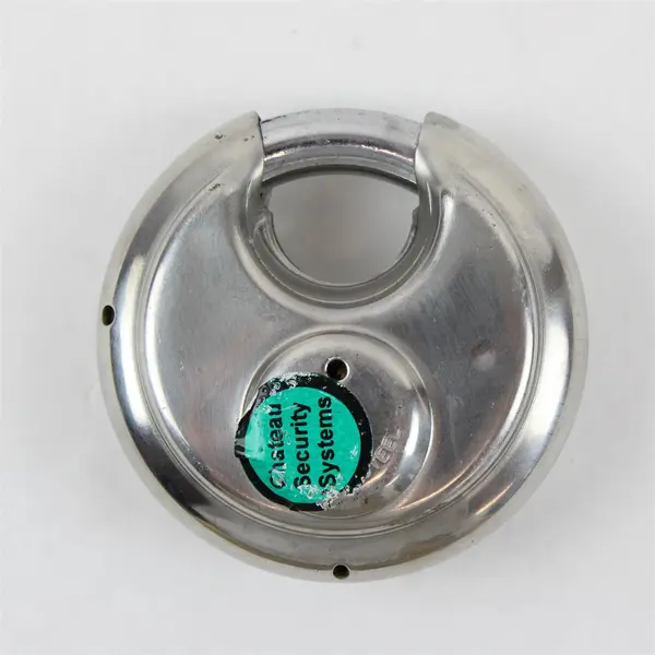 Chateau Security Systems Stainless Steel Keyed Padlock w/ 1 Key Used
