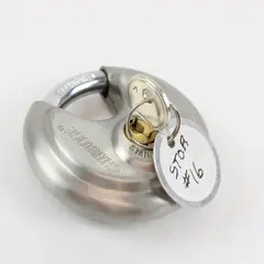 CHINROSE D70 Stainless Steel Disc Padlock w/ 1 Key Round Hardened Lock