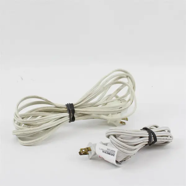 Lot of 2 White Extension Cords Pre-Owned
