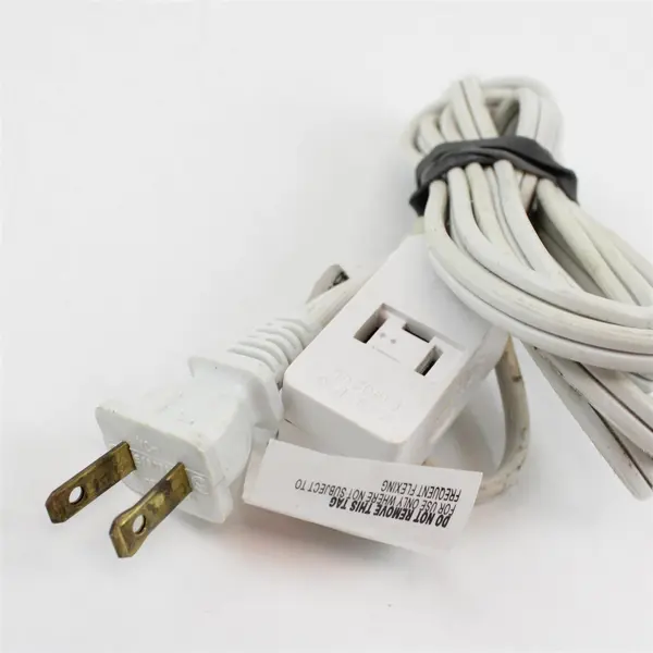 Lot of 2 White Extension Cords Pre-Owned