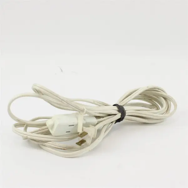 Lot of 2 White Extension Cords Pre-Owned